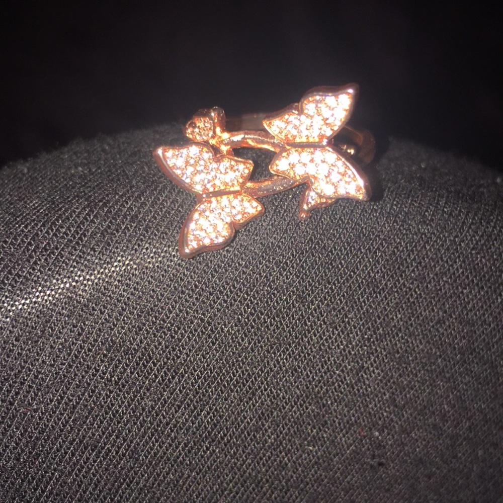 Butterfly ring goldtone
